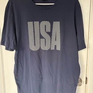 Oakley Navy Short Sleeve Tee with White USA Graphic
